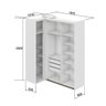 Guarda Roupa de Canto Porta de Correr com Espelho 3 Portas Spacios Belmax:branco - 4
