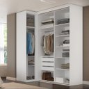 Ver imagem 3 de Guarda Roupa de Canto Porta de Correr com Espelho 3 Portas Spacios Belmax:branco