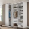 Guarda Roupa de Canto Porta de Correr com Espelho 3 Portas Spacios Belmax:branco - 3