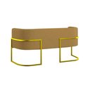 Ver imagem 5 de Kit 2 Poltronas + Sofá 2 Lugares Base de Metal Gold Balaqui Capuccino
