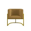 Ver imagem 2 de Kit 2 Poltronas + Sofá 2 Lugares Base de Metal Gold Balaqui Capuccino