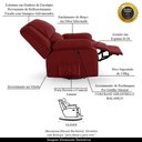 Ver imagem 5 de Poltrona do Papai Reclinável Sala de Cinema Madrid Glider Manual Giratória Veludo Vermelho G23