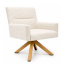 Ver imagem 1 de Poltrona Lykke Giratória Giromad Bouclé Off White - Sallar Home