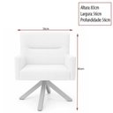 Ver imagem 7 de Poltrona Lykke Giratória Giromad Bouclé Off White - Sallar Home