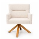 Ver imagem 5 de Poltrona Lykke Giratória Giromad Bouclé Off White - Sallar Home
