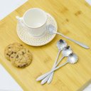 Ver imagem 2 de Colher Colherzinha Café Chá Formato Flor Inox Prata 4 Peças