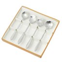 Ver imagem 3 de Colher Colherzinha Café Chá Formato Flor Inox Prata 4 Peças