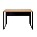 Ver imagem 4 de Mesa Escrivaninha Industrial 120cm X 60cm Pé Metal Mac Pr F5 Cor:macadâmia com Preto