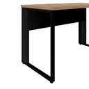 Ver imagem 5 de Mesa Escrivaninha Industrial 120cm X 60cm Pé Metal Mac Pr F5 Cor:macadâmia com Preto
