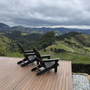 Ver imagem 2 de Cadeira Área Externa Madeira Ecológica Pavão Adirondack Mbs:Cinza Ébano/Arco