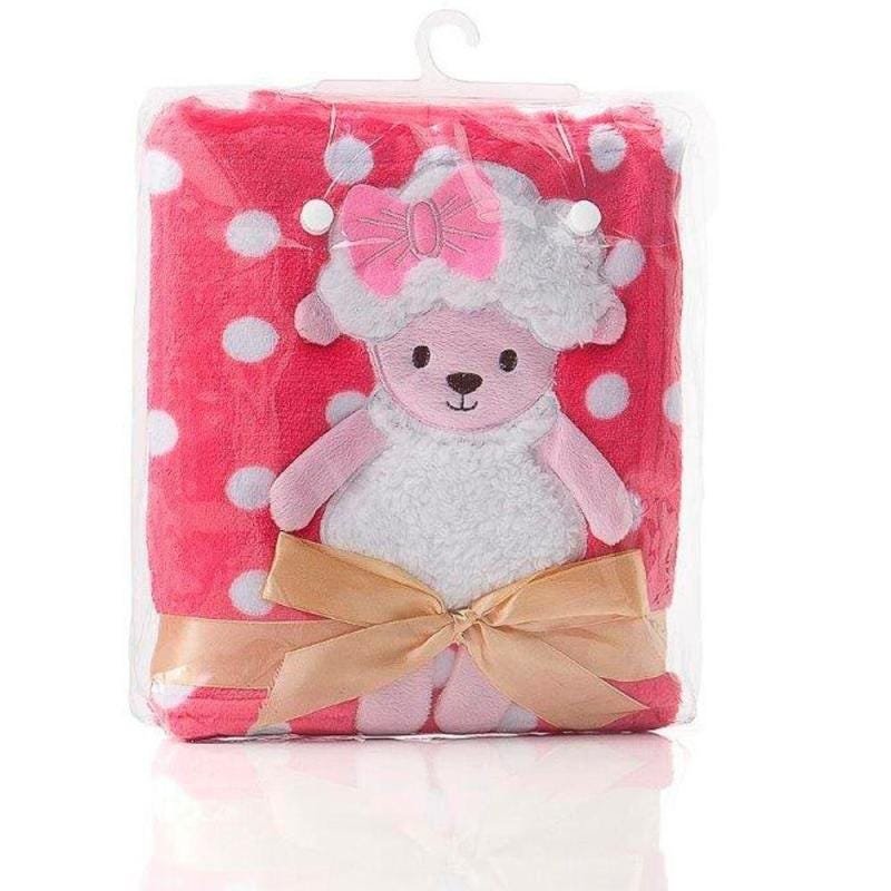 Cobertor Manta de Bebê Ovelhinha Rosa Pink - 1