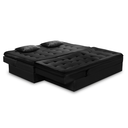 Ver imagem 2 de Sofá Cama King 5 Lugares 270cm Alexa Suede Preto