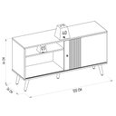 Ver imagem 4 de Rack Bancada de TV 50 Polegadas Rebu L06 Nature/Off White - Mpozenato