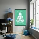 Ver imagem 2 de Quadro Decorativo Buda Let That Shit Go - 70x50cm:moldura Preta