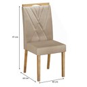 Ver imagem 6 de Mesa de Jantar Ambiente Júlia 160x80cm Cinamomo Off White com 6 Cadeiras Lara Veludo Bege - Valdemóv