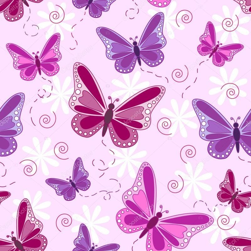 Papel De Parede Adesivo Menina Borboletas - 3m - 1