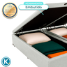 Cama Box Bau Queen Blindado Nature Branco 158x198 - 3