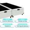 Cama Box Bau Queen Blindado Nature Branco 158x198 - 2