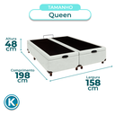Ver imagem 4 de Cama Box Bau Queen Blindado Nature Branco 158x198