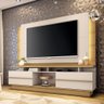 Estante Home Theater Para Tv Até 70Pol HB Móveis Palazzo Freijó E Off White - 1