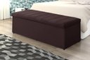 Ver imagem 2 de Calçadeira Baú Vitoria 158 cm Suede Bordô Escuro