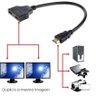 Cabo Duplicador HDMI em Y - 1 Entrada 2 Saidas Splitter 1x2 - 4
