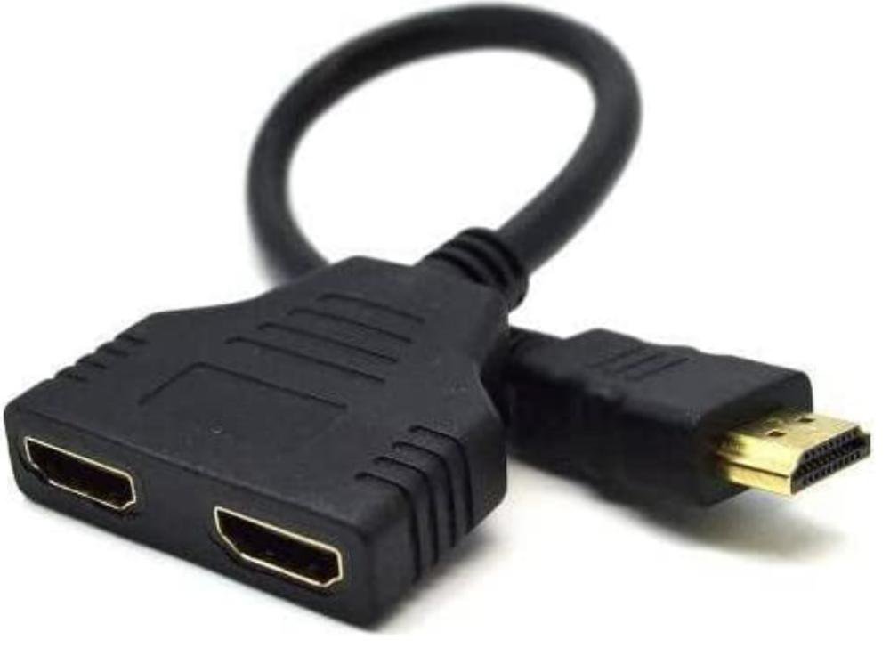 Cabo Duplicador HDMI em Y - 1 Entrada 2 Saidas Splitter 1x2 - 3