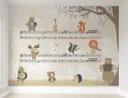 Ver imagem 1 de Papel de parede infantil safári animal partitura musical M² PP24A