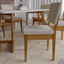 Ver imagem 5 de Conjunto Sala de Jantar Mesa 6 Cadeiras Madeira Maciça e MDF Miami Bege