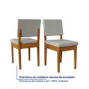 Ver mais imagens de Conjunto Sala de Jantar Mesa 6 Cadeiras Madeira Maciça e MDF Miami Bege