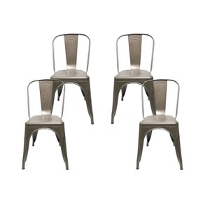 Kit 4 Cadeiras Tolix Bronze