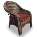 Ver imagem 2 de Conjunto de Poltronas Fibra Sintética Karibe - 4 Poltronas + 1 Mesa Centro - Tecido Duna Vermelho