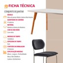 Ver imagem 6 de Conjunto Sala de Jantar Mesa Malta 120cm Tampo Laqueado Vidro Canto Moeda e 4 Cadeiras Marchezine