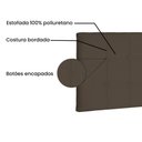 Ver imagem 2 de Cabeceira Painel Queen 1,60m Verona Suede Caramelo