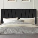 Ver imagem 2 de Painel Estofada Bélgica 195cm King Size Para Cama Box Quarto Corino Preto - Gat Magazine