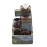 Fonte De Água Decorativa Roda Moinho 4 Quedas Com Led 220V - 3