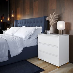 Gaveteiro Mini Cômoda 3 Gavetas EJ - EJ Móveis - Branco