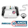 Cuba Aço Inox AS N°0-17 Extra Funda Polida 40x34x17 + Válvula + Sifão - 6