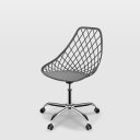 Ver imagem 1 de Cadeira Kaila Office Cinza Brasão em Polipropileno com Base Cromada para Escritório e Home Office