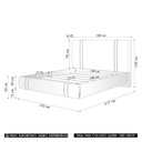 Ver imagem 3 de Cama Queen Flutuante 158cm com Cabeceira Romana Linho