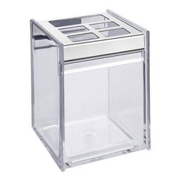 Porta Escova e Creme Dental Quadrata Cristal 1981/008 - Brinox - 1