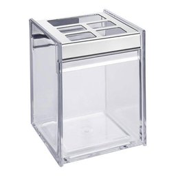Porta Escova e Creme Dental Quadrata Cristal 1981/008 - Brinox - 2