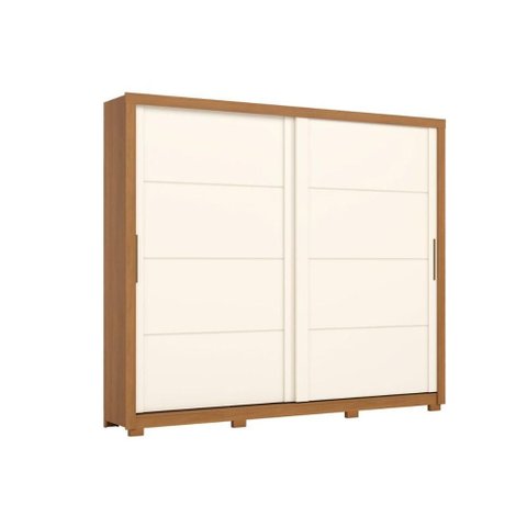 Guarda Roupa Casal 2 Portas Correr Palace Cinamomo/Off Henn