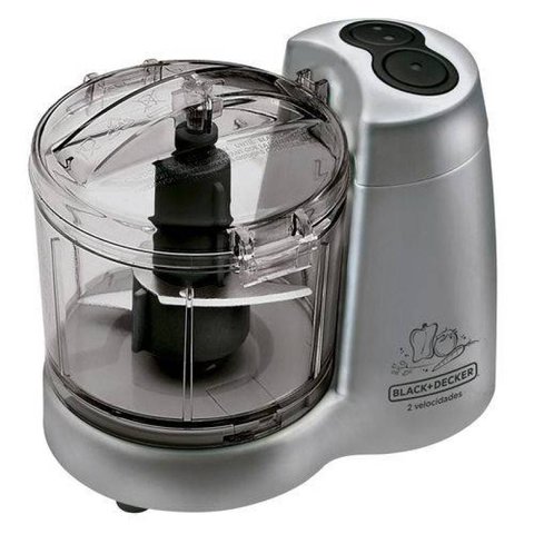 Mini Processador de Alimentos Black + Decker HC32P 220V 120W Prata