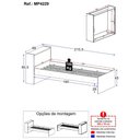 Ver imagem 7 de Cama de Solteiro para Colchão 188 X 78cm com Baú Embutido Multimóveis Mp4229 Branco Branco