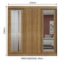 Ver imagem 7 de Guarda-roupa Casal Madesa Kansas 3 Portas de Correr com Espelhos 3 Gavetas