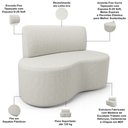 Ver imagem 4 de Sofá 2 Lugares 140cm Orgânico para Sala de Estar Living Larissa L02 Linho Cru - Lyam Decor
