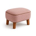 Ver imagem 7 de Kit Poltrona Amamentação Nuvem + Puff Estofado Bouclé Tatite:Bouclé Rosé