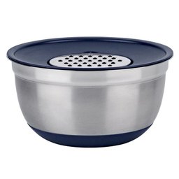Conjunto German Bowl em Aço Inox com Ralador 4 Peças - Euro Home IN8289 - 1 Conjunto German Bowl em Aço Inox com Ralador 4 Peças - Euro Home IN8289 - 1