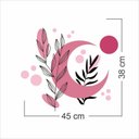 Ver imagem 5 de Adesivo Floral Boho Rosa Estilo Nórdico 45x38 Minimalista Mod.05